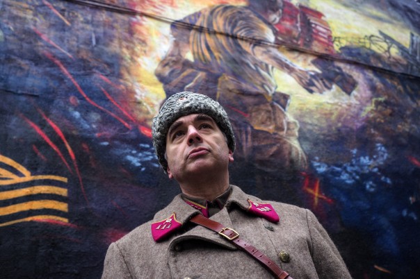 В центре Москвы появилось граффити, посвящённое подвигу 28 панфиловцев