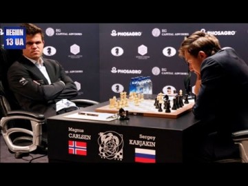 Против действующего чемпиона мира по шахматам Магнуса Карлсена выходит Сергей Карякин