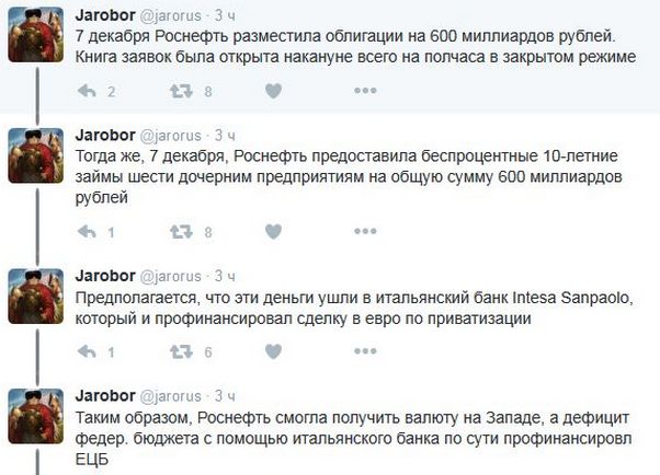 Заметки на полях о приватизации миноритарного пакета Роснефти