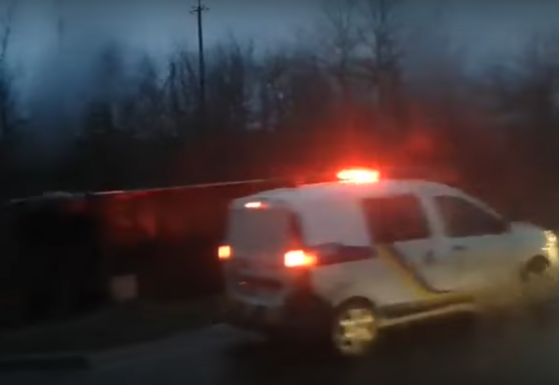 На Львовщине перевернулся автобус с сорока белорусами