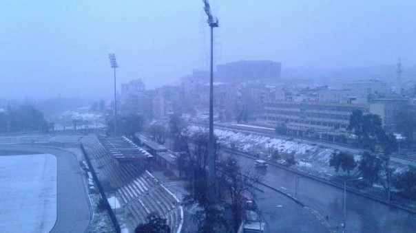 Первый снег в Алеппо. Первый снег в Алеппо.