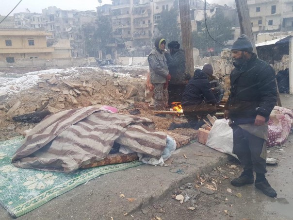 Первый снег в Алеппо. Первый снег в Алеппо.