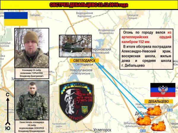 Сводка от МО ДНР 7 января 2017. Названы имена командиров ВСУ, руководивших обстрелами жилых кварталов Дебальцево 23 декабря
