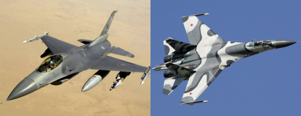 Воздушный бой Су-27 против F16 над Зоной 51