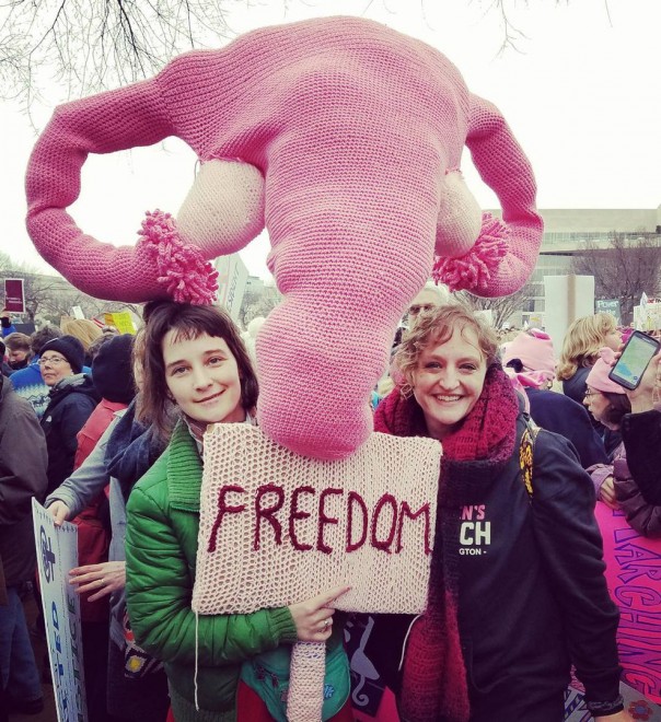 Протесты в США: "женский марш" Протесты в США: "женский марш"