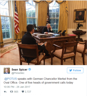 Путин и Трамп начали телефонный разговор