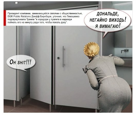 Тимошенко подкараулила Трампа у туалета