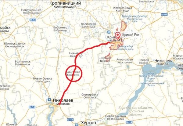 Дорога "жизни" на Баштанку