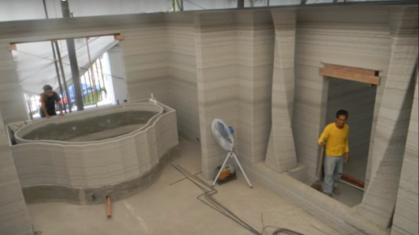 В Подмосковье построили жилой дом с помощью гигантского 3D-принтера В Подмосковье построили жилой дом с помощью гигантского 3D-принтера