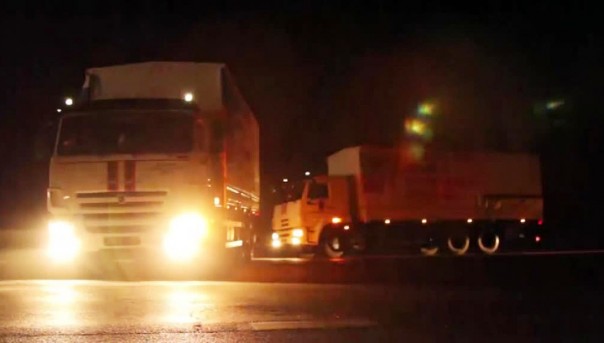 В Донбасс отправилась очередная автоколонна с российской гуманитарной помощью