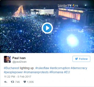 Полмиллиона человек вышли на улицы Румынии в знак протеста