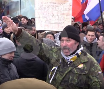 Зигующие майданутые россияне на марше памяти Немцова