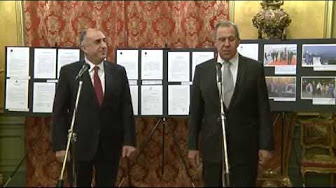 Пресс-конференция Лаврова и главы МИД Азербайджана по итогам встречи