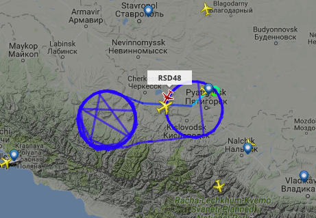 "Вызываю сатану". Самолёт спецсвязи нарисовал пентаграмму в небе над Пятигорском