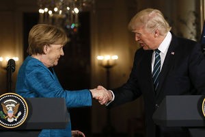 Ангела в Белом доме; о чём говорили Трамп и Меркель в ходе первой встречи