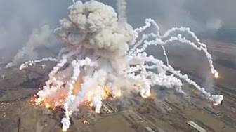 Балаклея. Первые мгновения пожара. Срабатывают взрывные устройства!