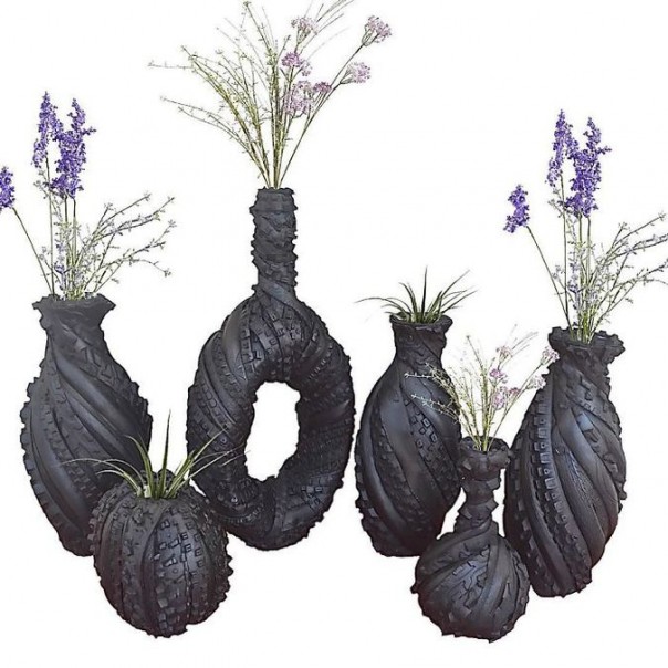 Бейсболист создаёт удивительные скульптуры из велосипедных шин Бейсболист создаёт удивительные скульптуры из велосипедных шин