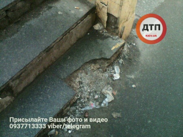 В Киеве "устал" еще один мост. Эстафету падений от Шулявского моста подхватил путепровод на метро Нивки