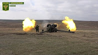Боевые учения гаубичной батареи НМ ЛНР по спец. подготовке ведения огня прямой наводкой