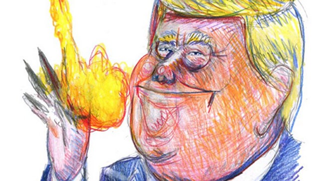 Charlie Hebdo высмеял Трампа после удара США по Сирии Charlie Hebdo высмеял Трампа после удара США по Сирии