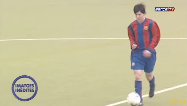"Барселона" показала, как Месси играл в 15 лет