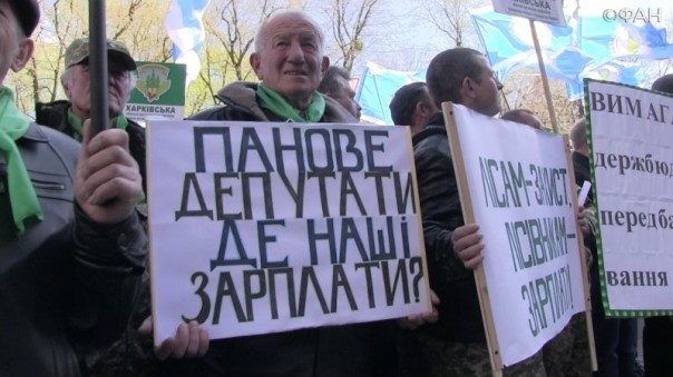 Без леса, без отрасли, без зарплаты -  в Киеве протестовали  лесники