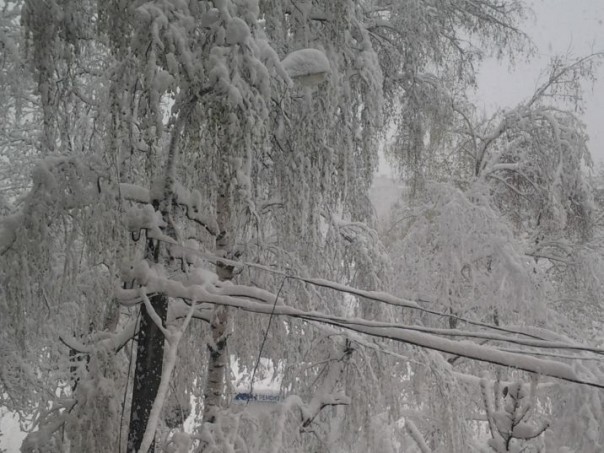 В Харькове из-за снега обесточено больше тысячи домов