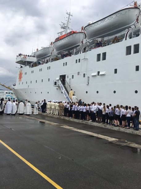 Торжественная церемония освящения круизного лайнера «Князь Владимир» прошла в Сочи Торжественная церемония освящения круизного лайнера «Князь Владимир» прошла в Сочи