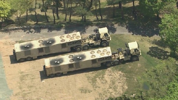 Позиции систем заатмосферного перехвата ракет THAAD в южнокорейской провинции Кенсан-Намдо