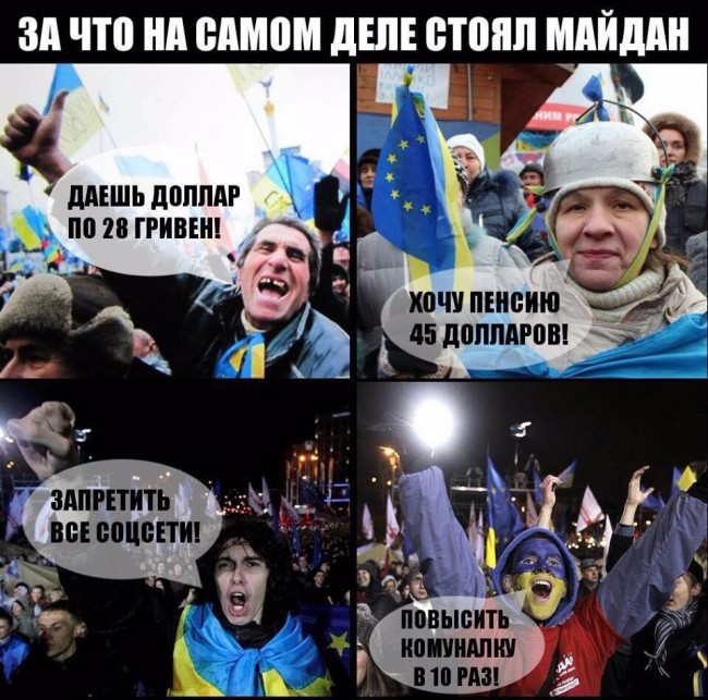 А могли бы просто попросить Януковича, или За что стоял "майдан" на самом деле  