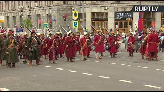Историческое шоу на фестивале «Времена и эпохи» в центре Москвы