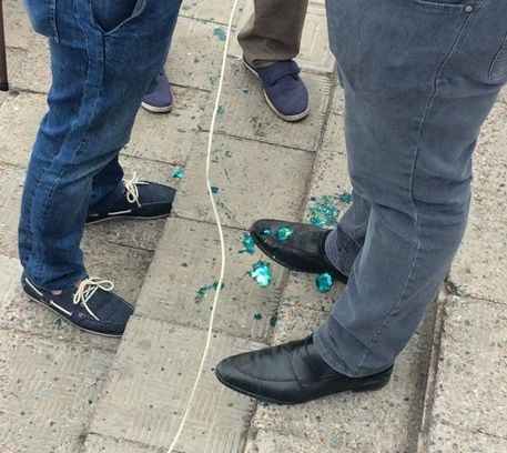 Саакашвили закидали яйцами с зеленкой