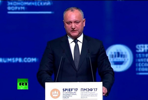 Президент Молдовы Игорь Додон - выступление на пленарном заседании ПМЭФ-2017