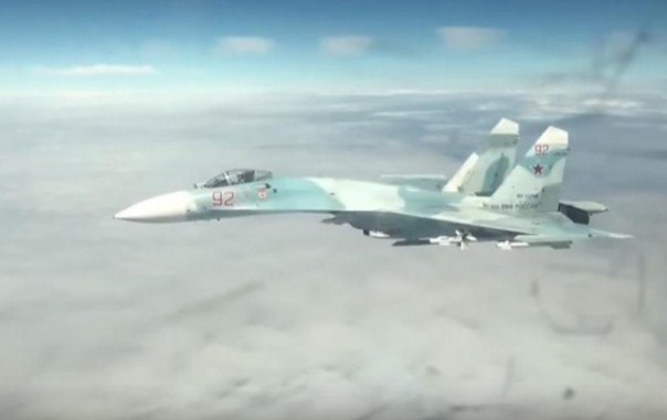 Видео перехвата Су-27 самолетов США