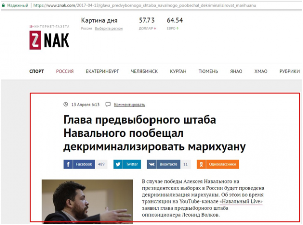 Навальный, статья 228 и «декриминализация» марихуаны