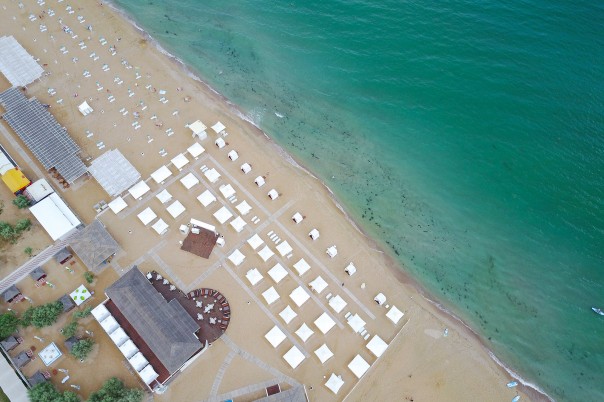 Пустые пляжи Крыма с квадрокоптера