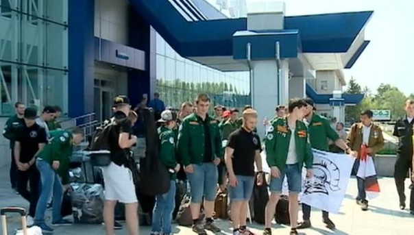 На стройку космодрома "Восточный" прибыли студенческие отряды