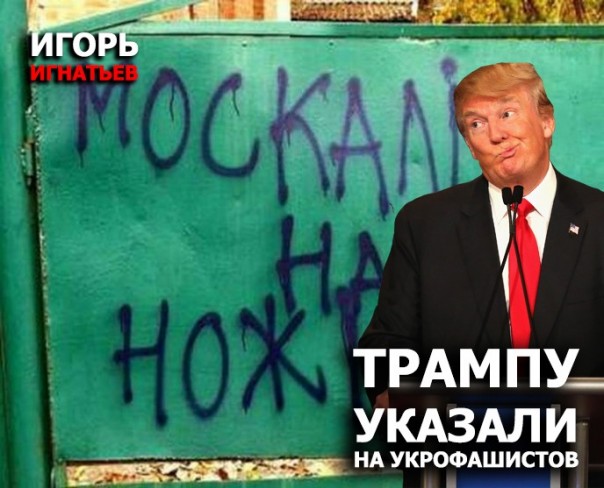 Трампу указали на укрофашистов Трампу указали на укрофашистов