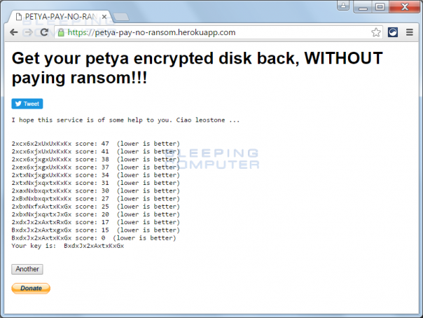 Petya денег не получит: генерируем ключ разлочки жесткого диска сами