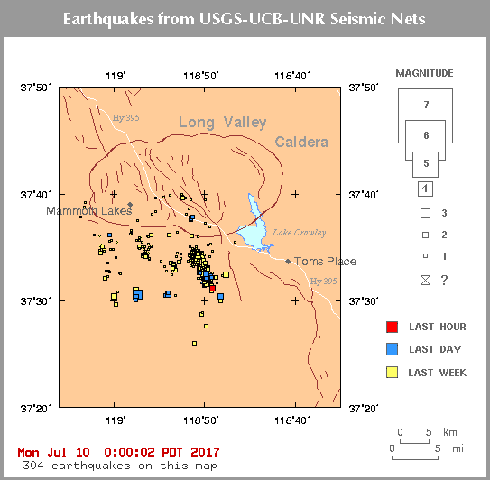 Рой землетрясений в кальдере Лонг-Велли. В США просыпается еще один супервулкан. Рой землетрясений в кальдере Лонг-Велли. В США просыпается еще один супервулкан.