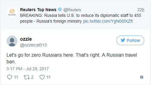 Хамству нет предела: американцы предложили «свести число русских до нуля»