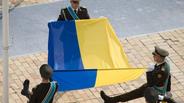 Украинские полицейские спели гимн Евросоюза на рекорд