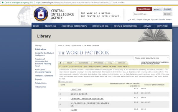 Волков про место России по индексу GINI