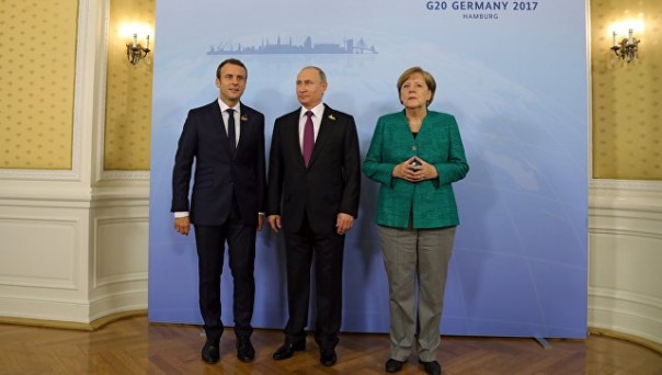 Путин, Меркель и Макрон обсудили украинский кризис без Порошенко