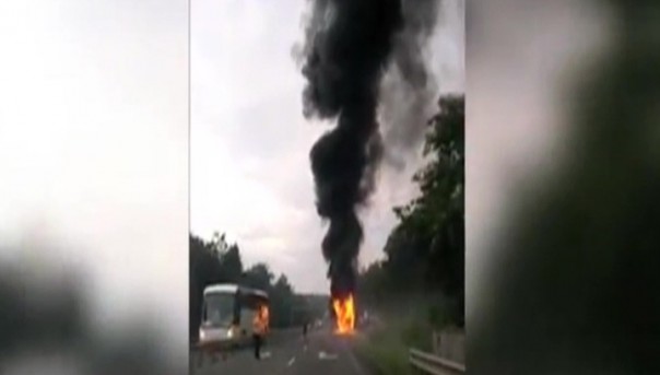 В Болгарии загорелся автобус с российскими туристами