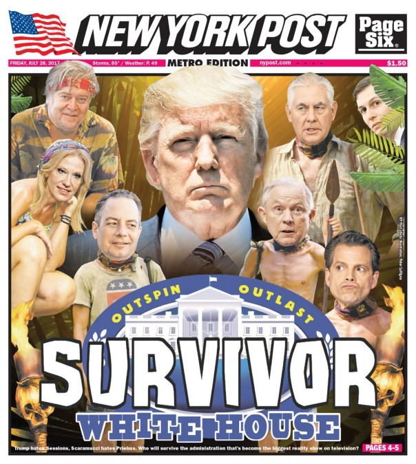 Выжить в Белом доме. NYP представила команду Трампа в роли героев реалити-шоу