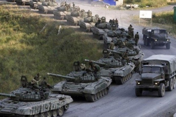Русские танки уже раскатали Киев. Как всегда, превентивно