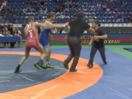 На турнире в Краснодаре подрались борцы и зрители — видео