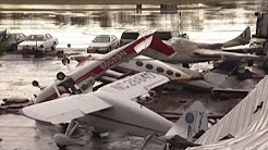 В Северной Каролине штормовой ветер перевернул самолёты