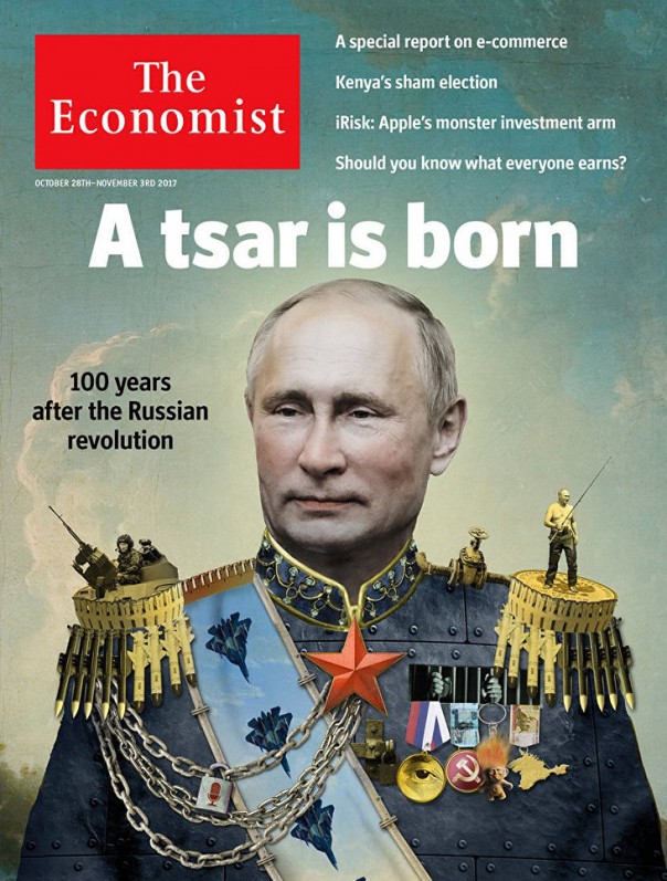 The Economist поместил на обложку Путина в образе царя